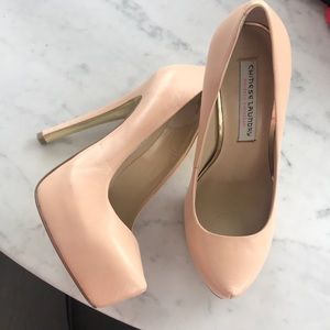 Chinese Laundry nude platform pumps sz 7.5